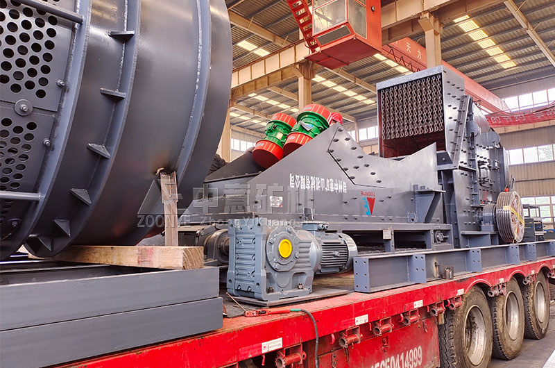 多輛大貨車(chē)滿載著裝修垃圾處理全套設(shè)備